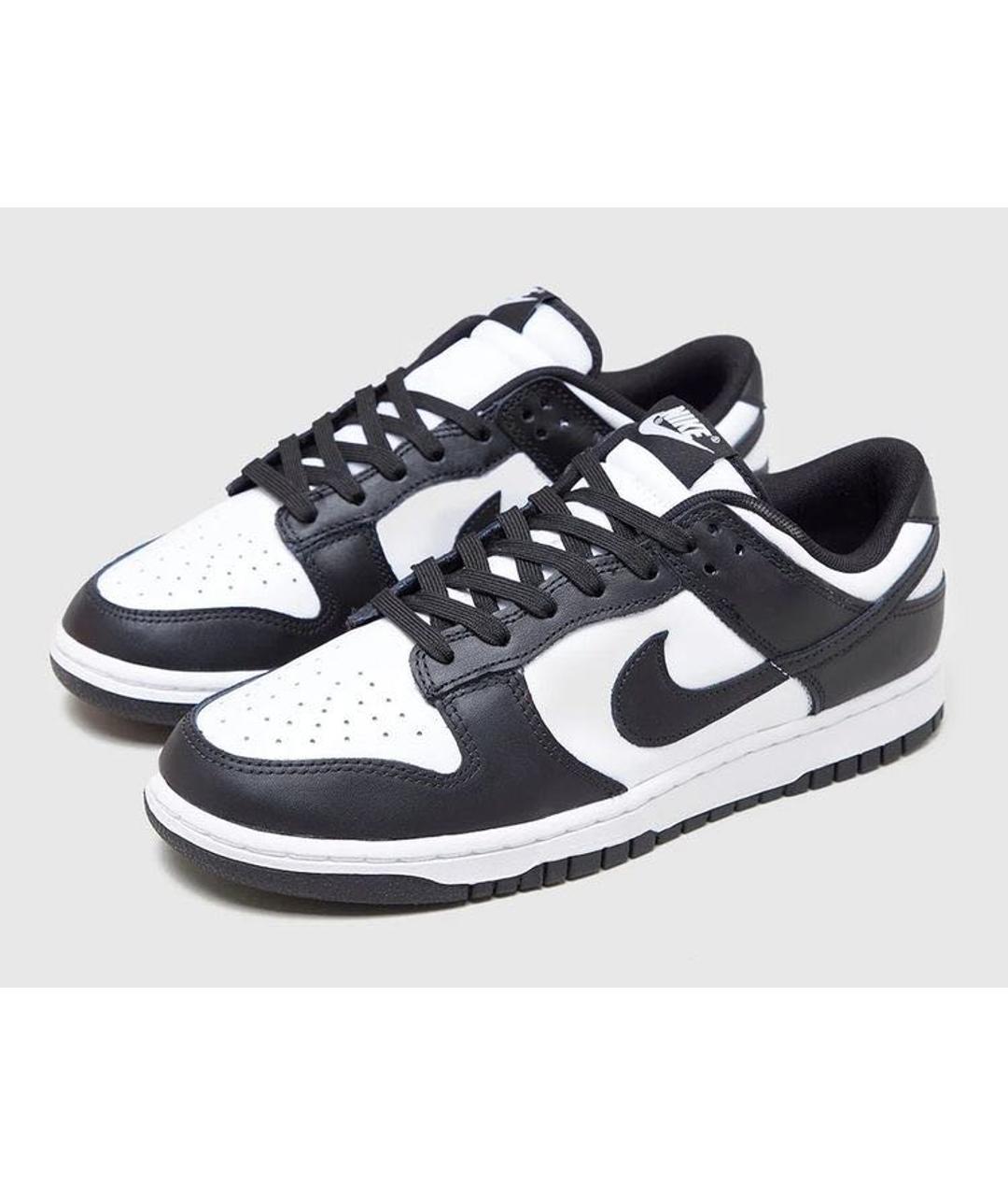 NIKE Черные низкие кроссовки / кеды из искусственной кожи, фото 2