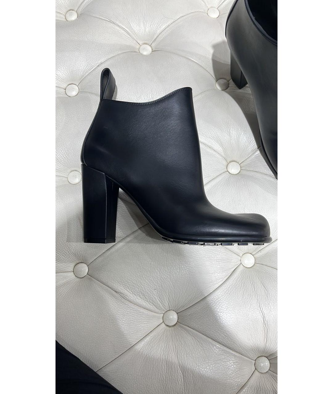 BOTTEGA VENETA Черные кожаные ботильоны, фото 3