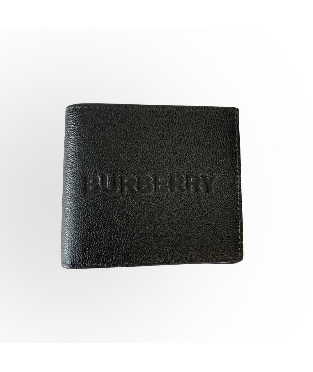 BURBERRY Черный кожаный кошелек, фото 6