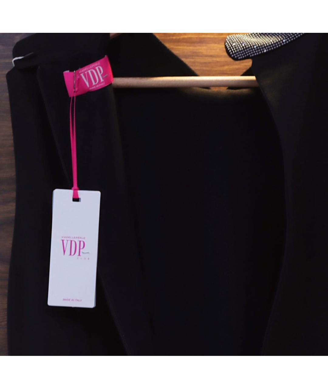 VDP Черное вискозное коктейльное платье, фото 3