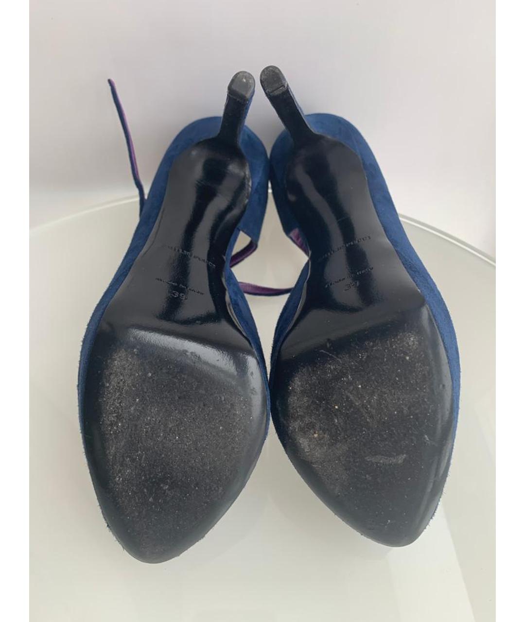 EMILIO PUCCI Синие замшевые туфли, фото 5