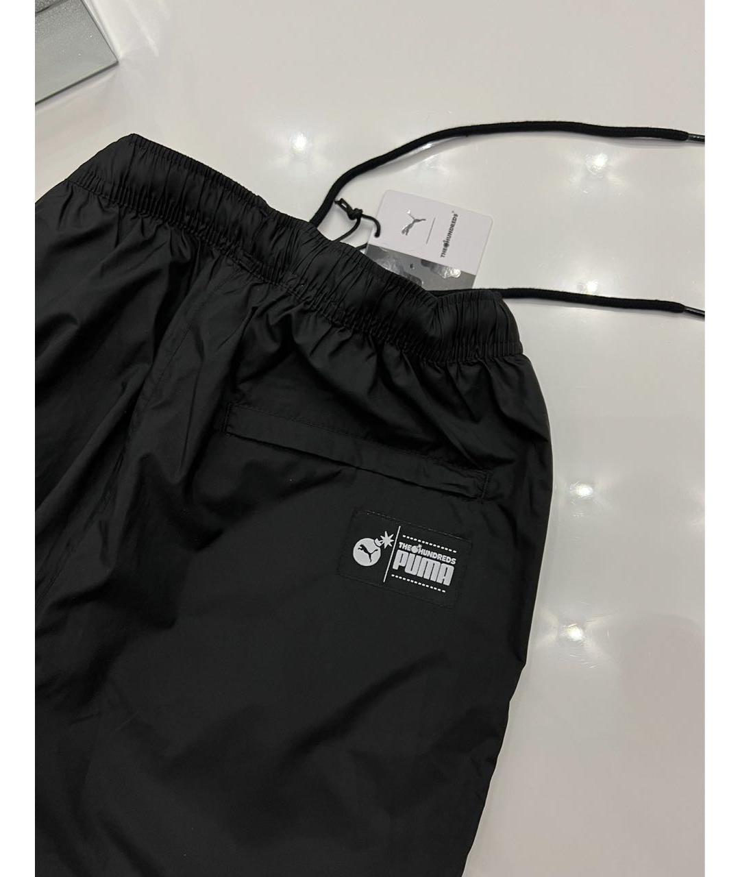 PUMA Черные полиэстеровые спортивные брюки и шорты, фото 4