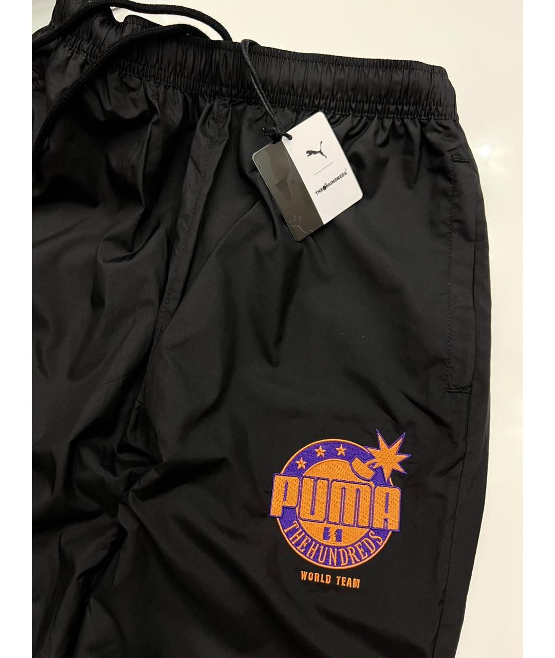 PUMA Черные полиэстеровые спортивные брюки и шорты, фото 3