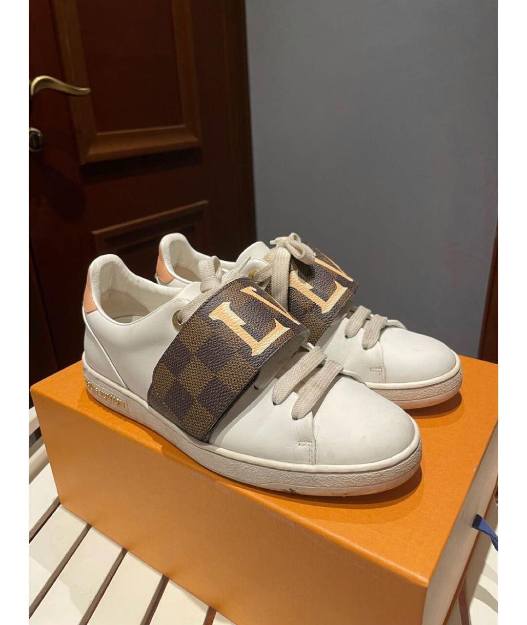 LOUIS VUITTON Белые кожаные кеды, фото 3
