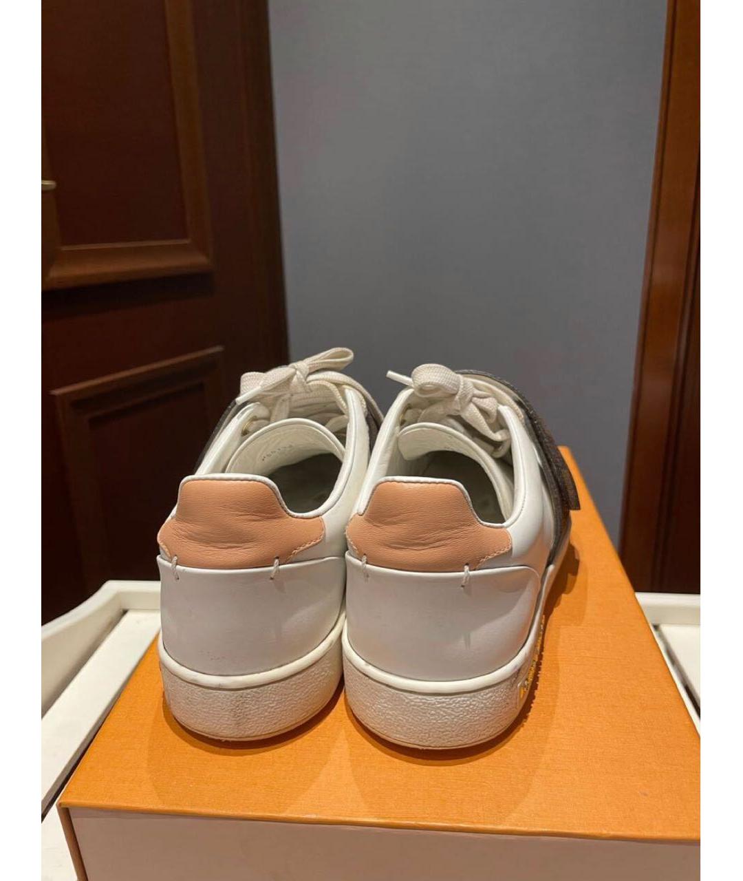 LOUIS VUITTON Белые кожаные кеды, фото 7