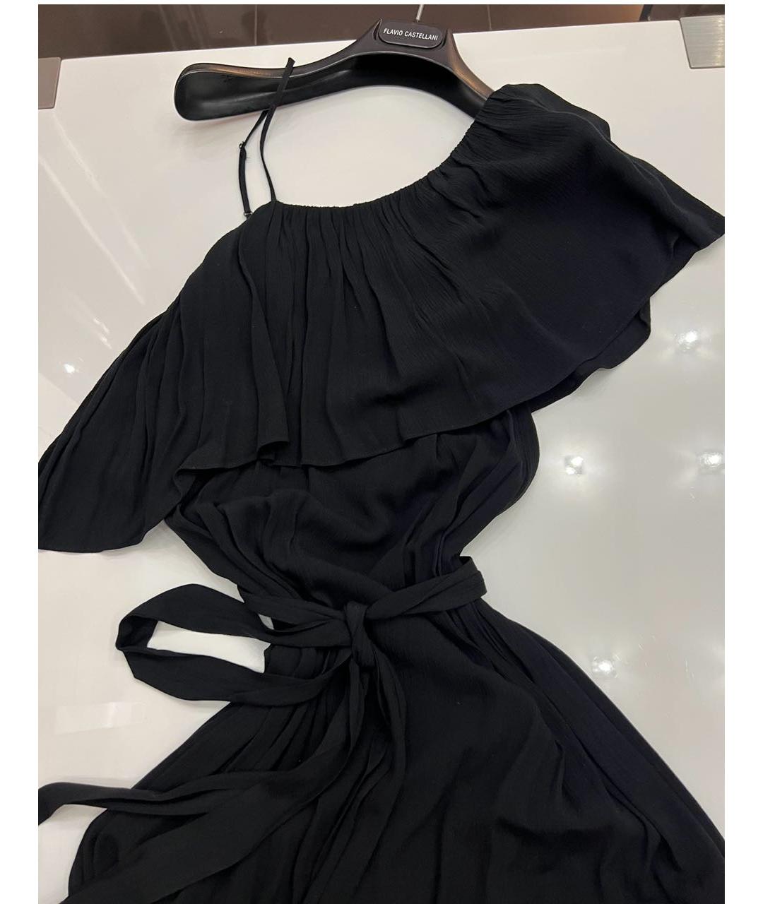 BCBG MAXAZRIA Черное вискозное повседневное платье, фото 3