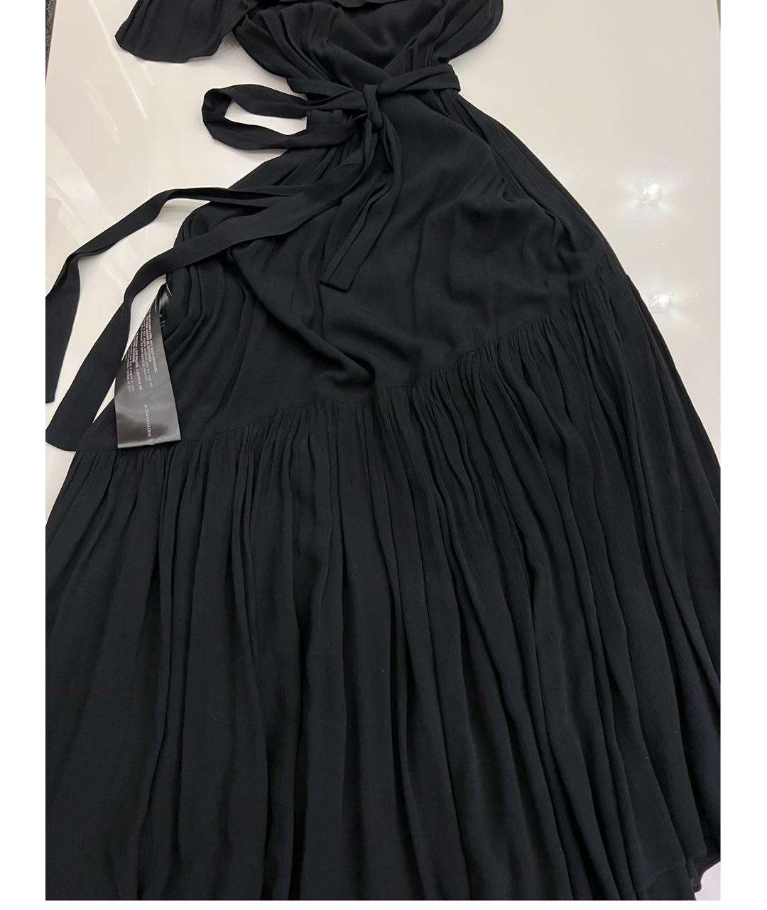 BCBG MAXAZRIA Черное вискозное повседневное платье, фото 8