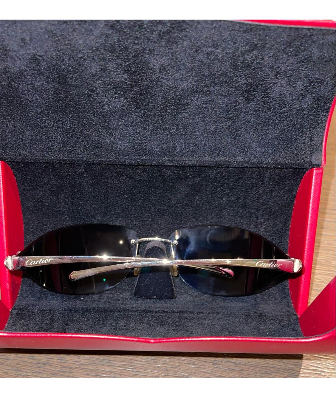 CARTIER Серебряные металлические солнцезащитные очки, фото 6