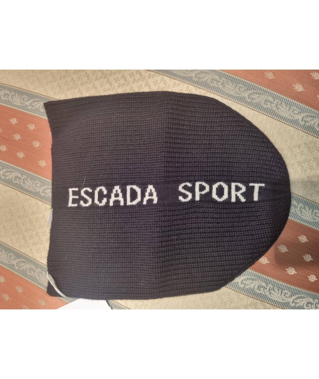 ESCADA Черная шерстяная шапка, фото 4