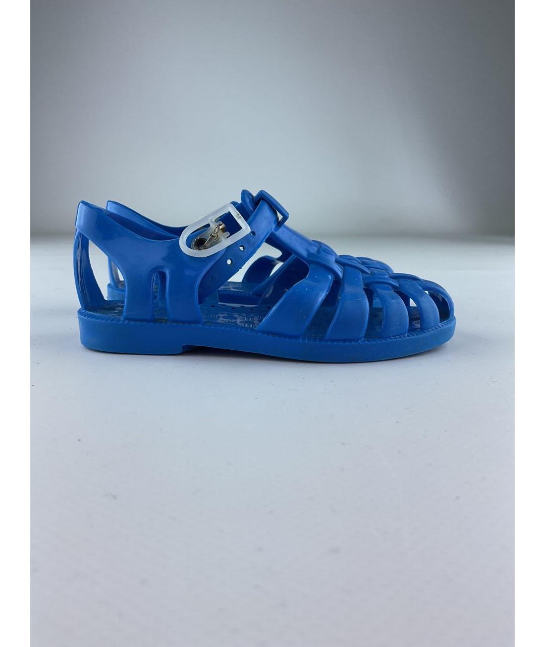 GIORGIO ARMANI Синие сандалии и шлепанцы, фото 5