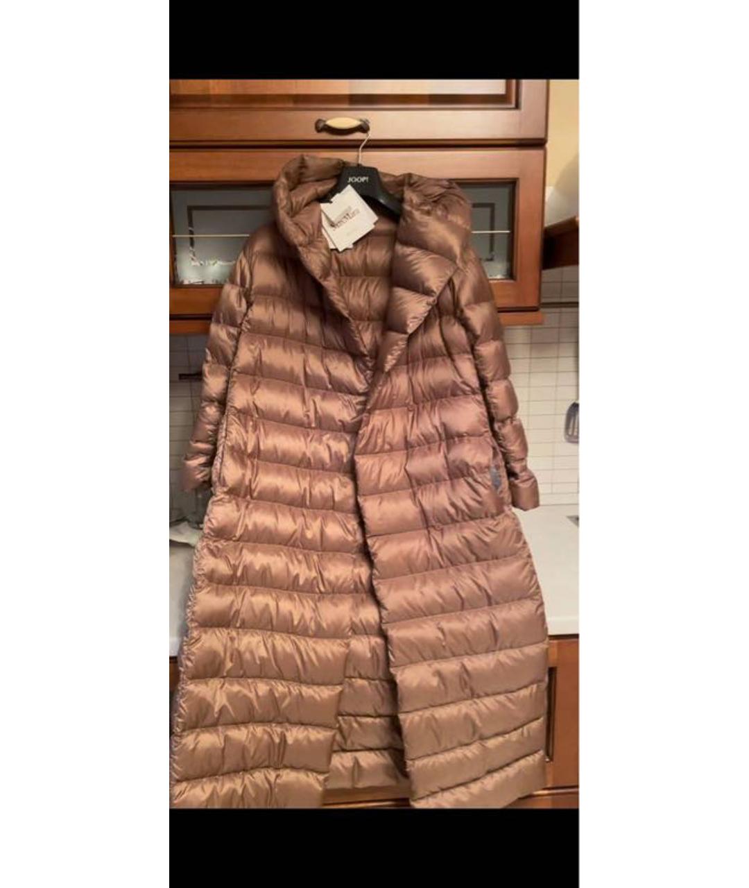 MAX MARA Коричневый полиэстеровый пуховик, фото 8