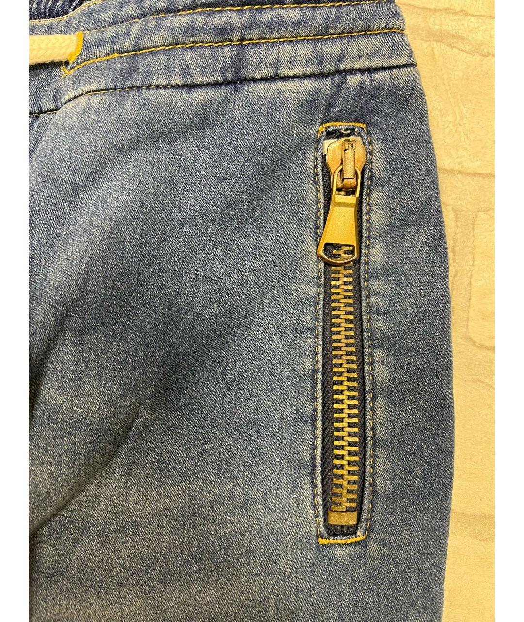 ERMANNO ERMANNO Голубые хлопковые джинсы слим, фото 7