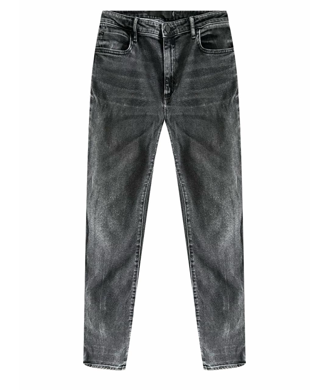 ALEXANDER WANG Серые хлопко-эластановые джинсы слим, фото 1