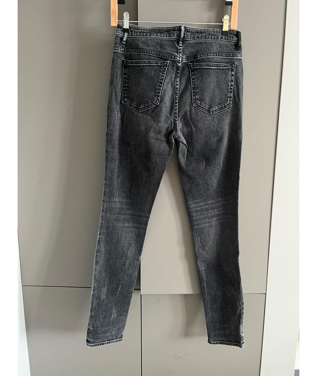 ALEXANDER WANG Серые хлопко-эластановые джинсы слим, фото 4