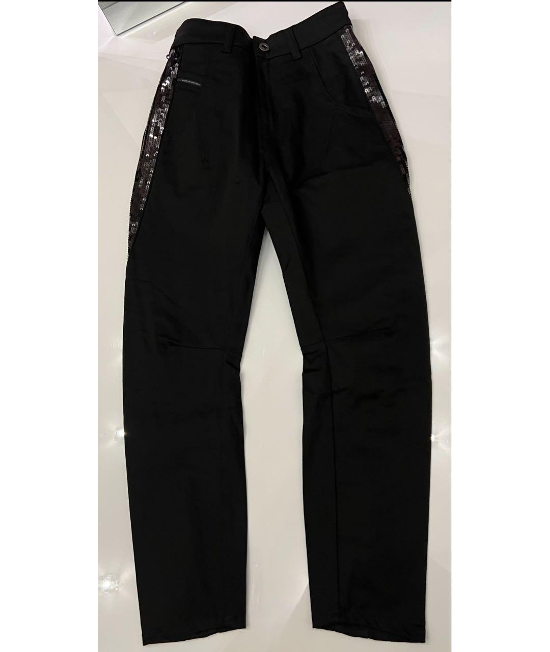 DIESEL BLACK GOLD Черные хлопко-эластановые прямые джинсы, фото 4
