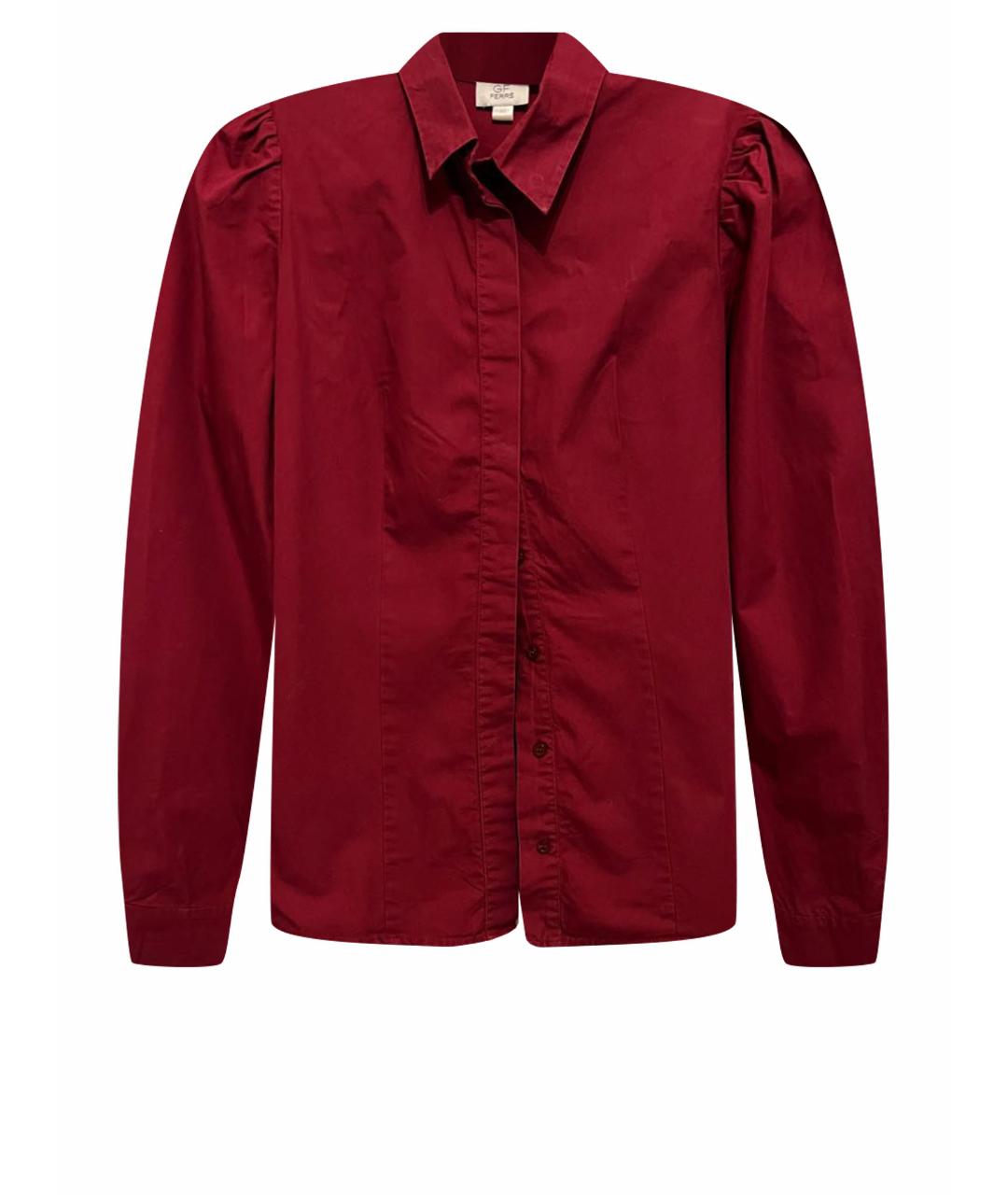 GIANFRANCO FERRE Бордовая хлопковая рубашка, фото 1