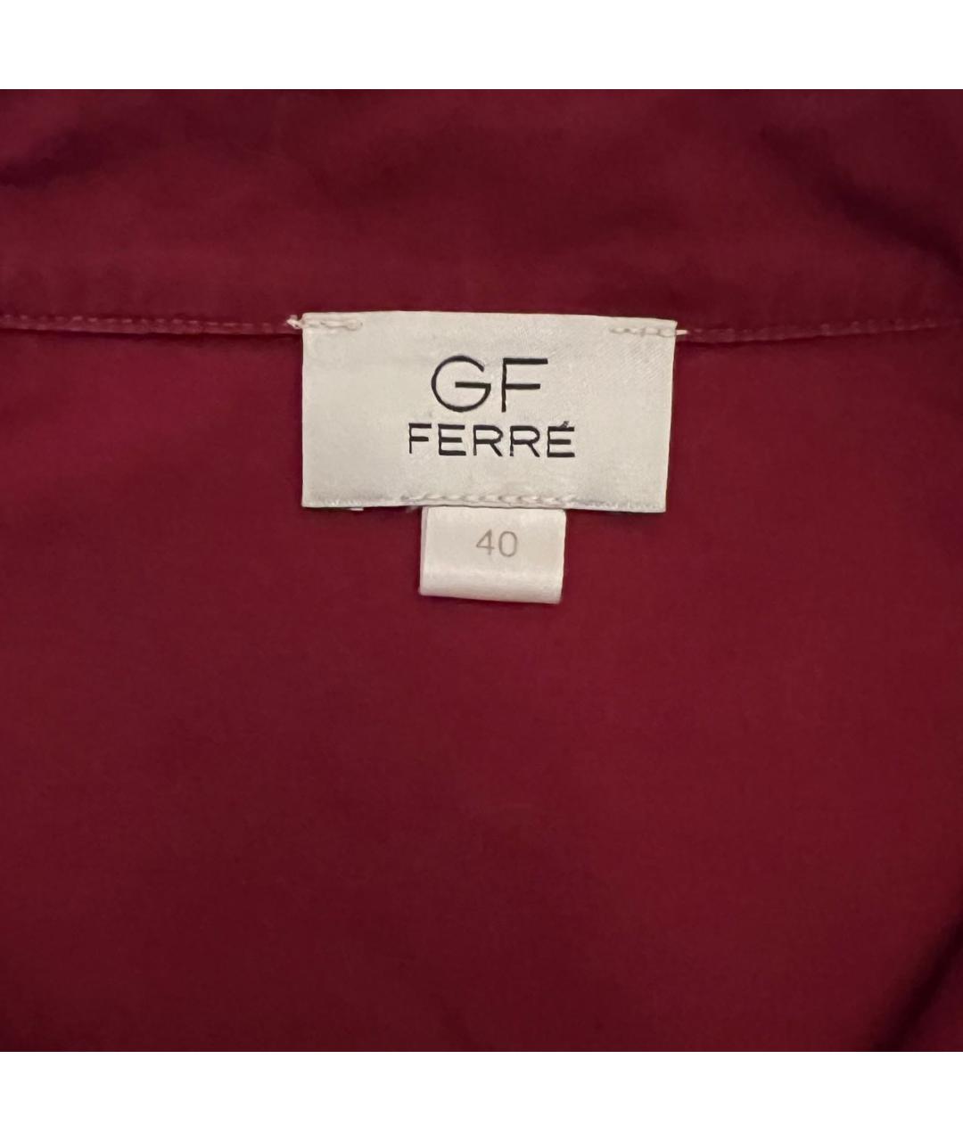 GIANFRANCO FERRE Бордовая хлопковая рубашка, фото 4