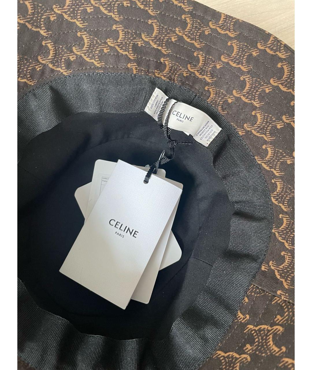 CELINE Коричневая хлопковая панама, фото 3