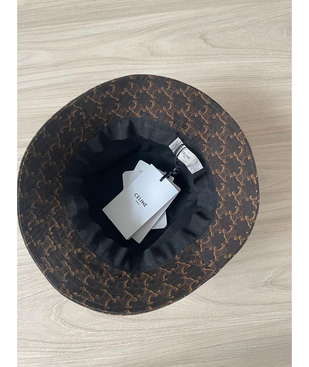 CELINE Коричневая хлопковая панама, фото 4