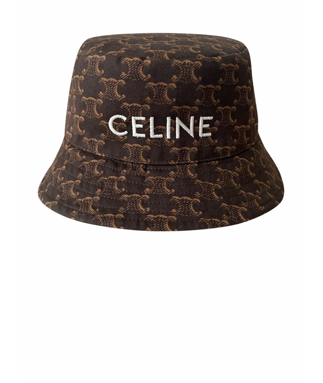 CELINE Коричневая хлопковая панама, фото 1