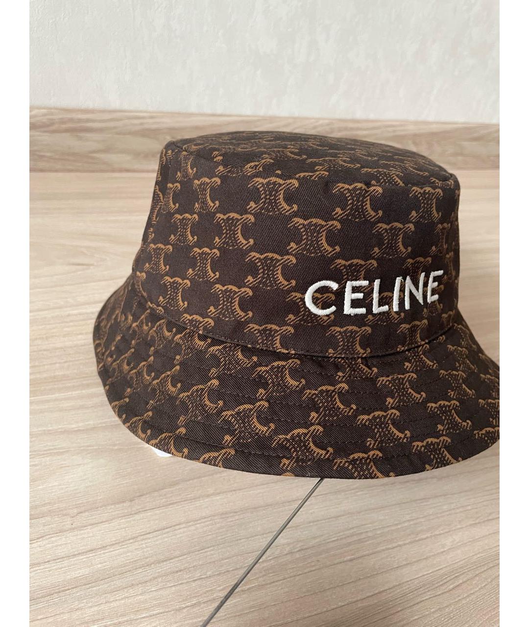 CELINE Коричневая хлопковая панама, фото 2