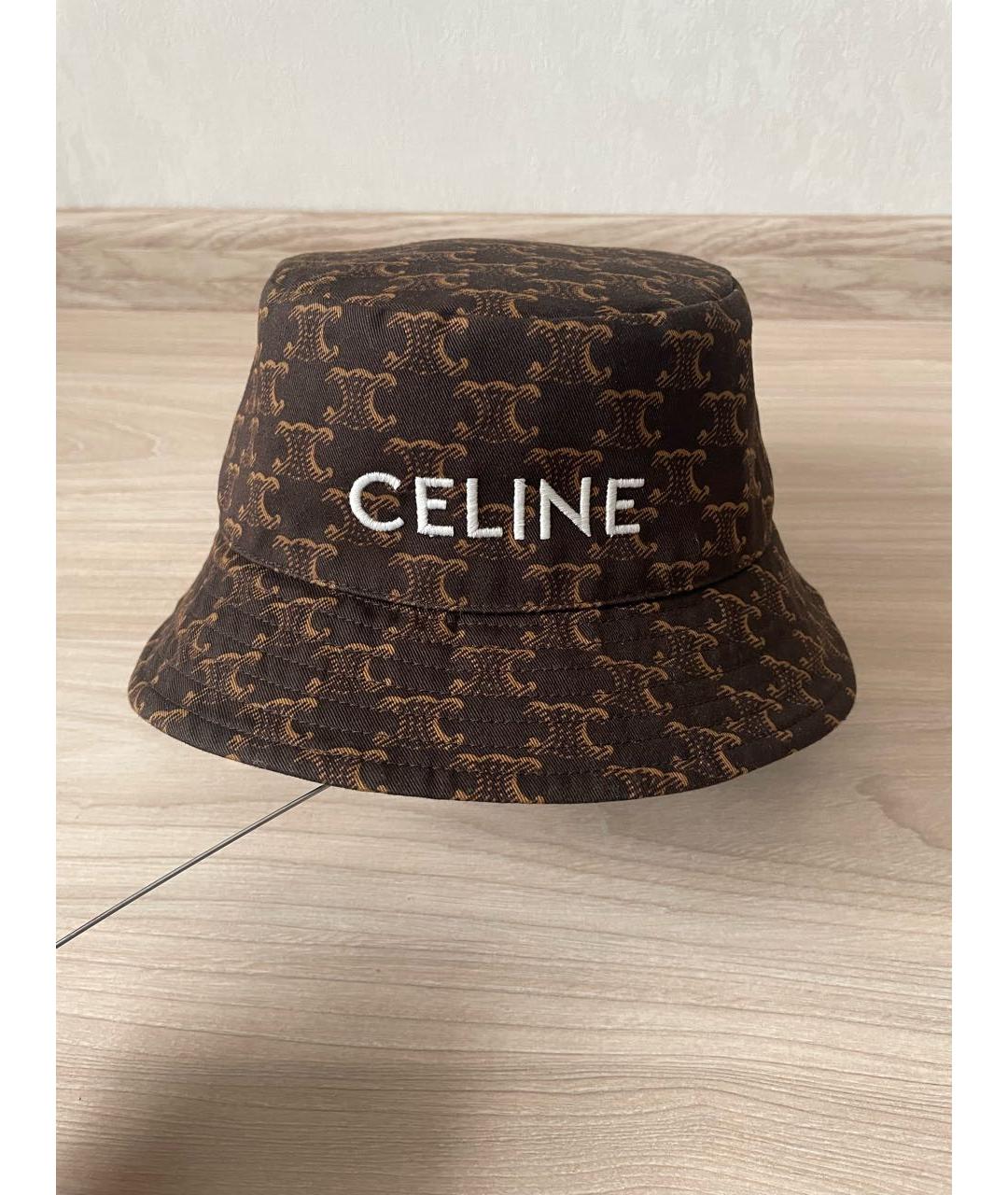 CELINE Коричневая хлопковая панама, фото 6
