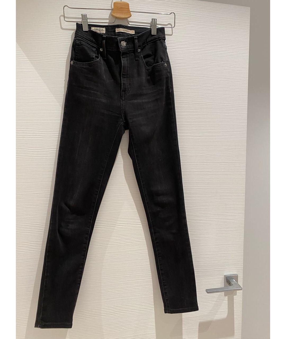 LEVI'S Черные хлопковые джинсы слим, фото 5