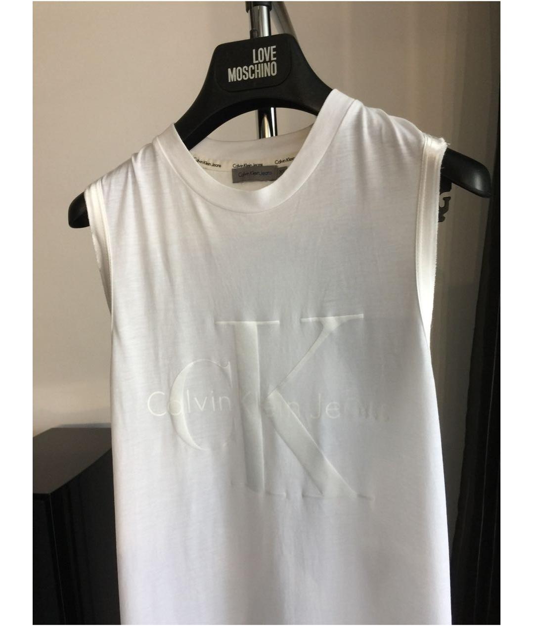 CALVIN KLEIN JEANS Белое повседневное платье, фото 3