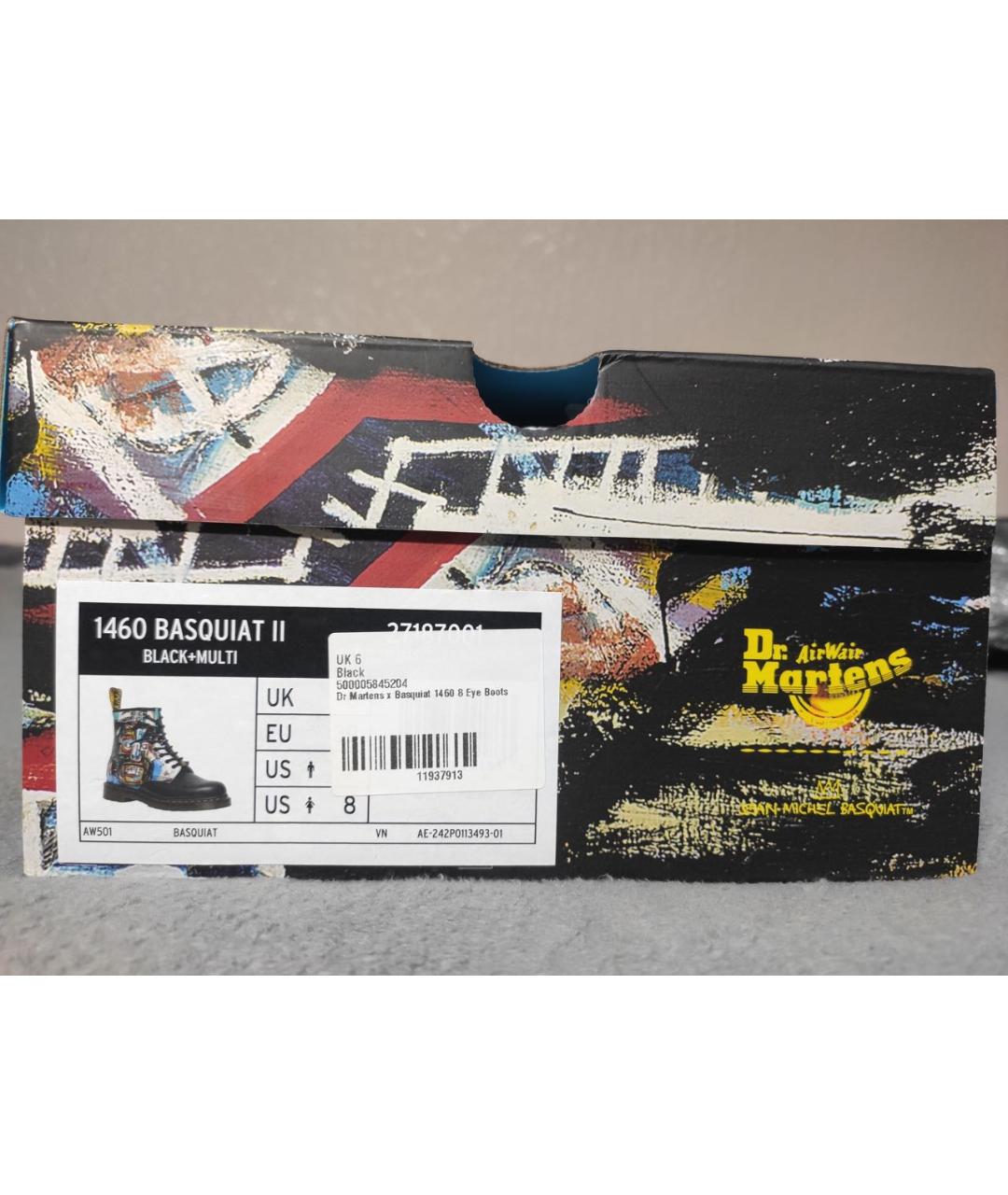 DR. MARTENS Черные кожаные ботинки, фото 5