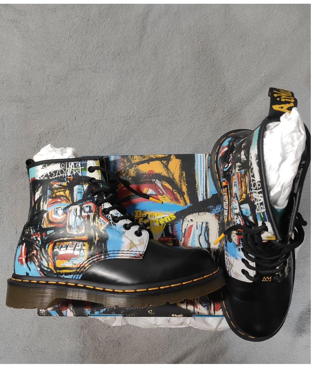 DR. MARTENS Черные кожаные ботинки, фото 4