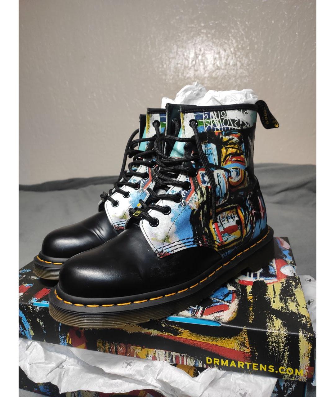 DR. MARTENS Черные кожаные ботинки, фото 1