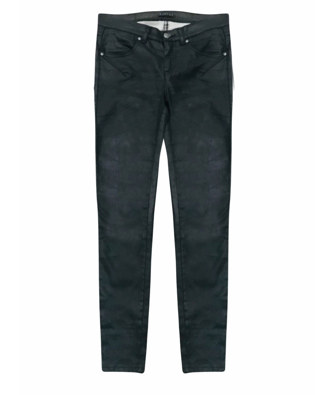 SISLEY - PARIS Черные хлопко-эластановые брюки узкие, фото 1