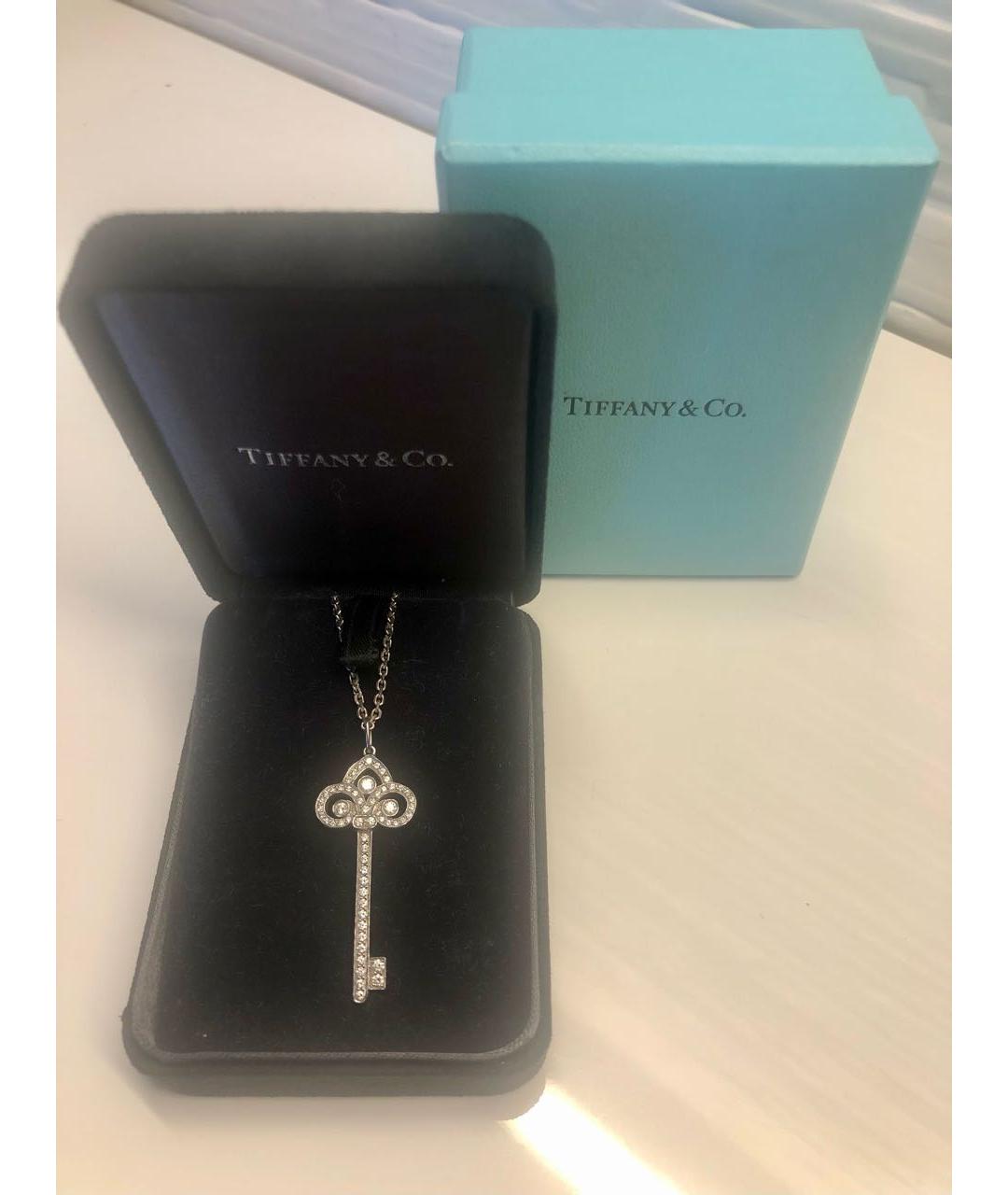 TIFFANY&CO Серебряная платиновая подвеска, фото 5