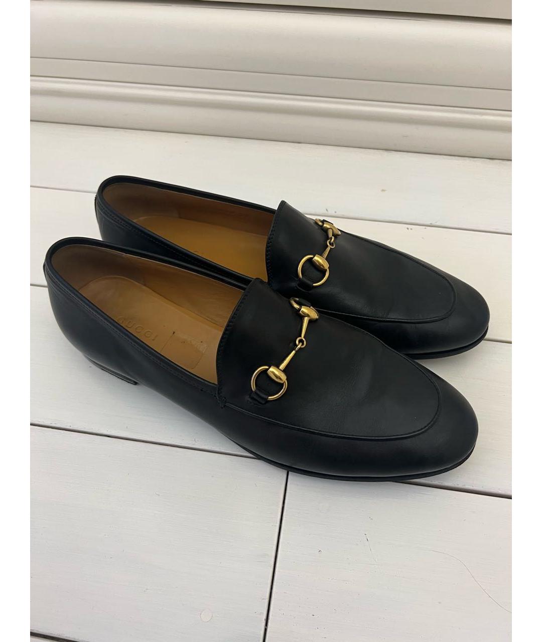 GUCCI Черные кожаные лоферы, фото 4