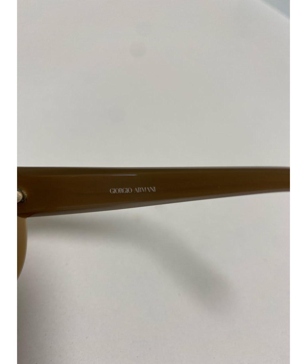 GIORGIO ARMANI Бежевые пластиковые солнцезащитные очки, фото 6