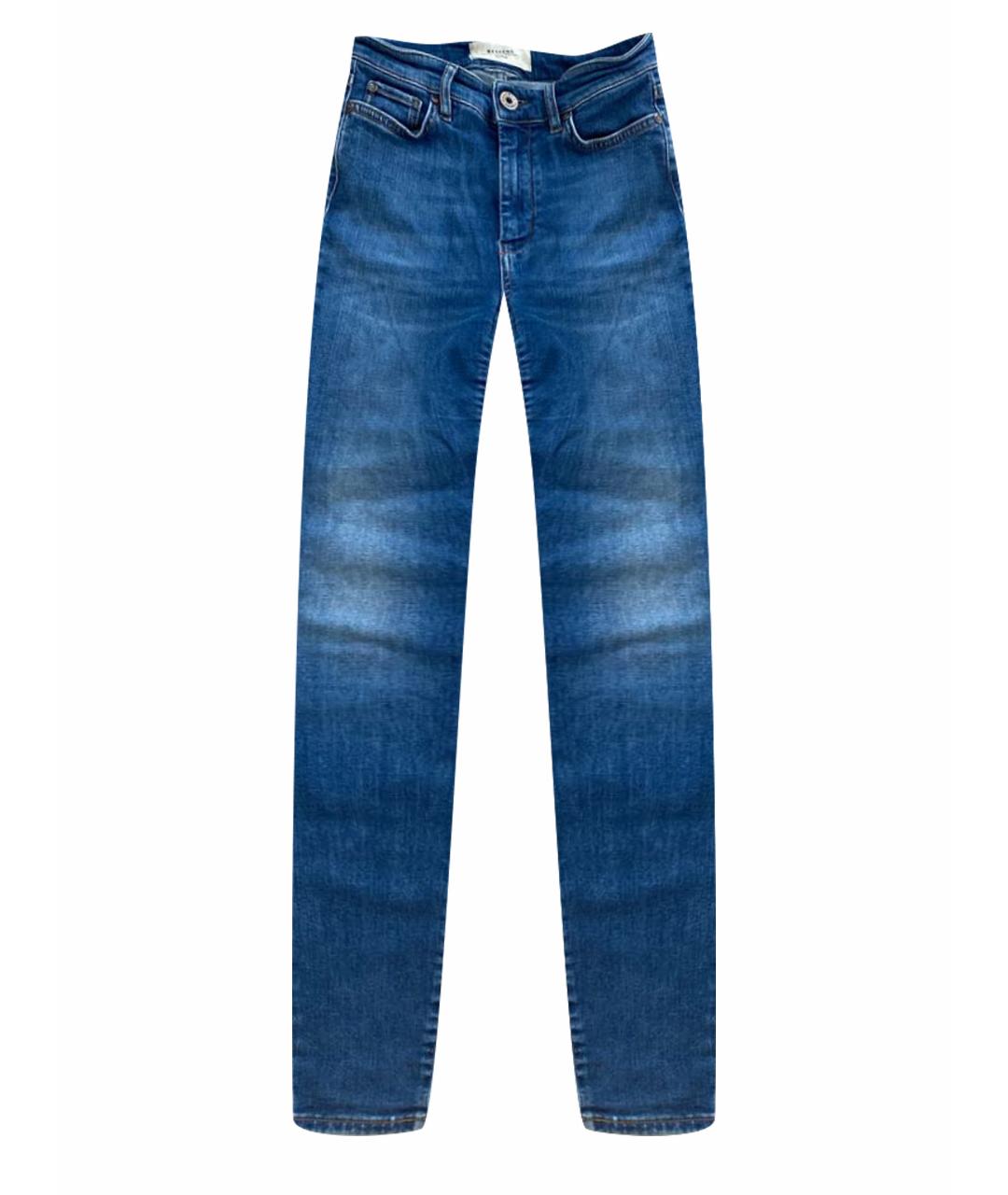 WEEKEND MAX MARA Синие хлопко-эластановые джинсы слим, фото 1