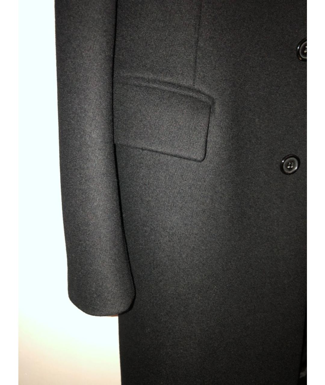 BALMAIN Черное шерстяное пальто, фото 5