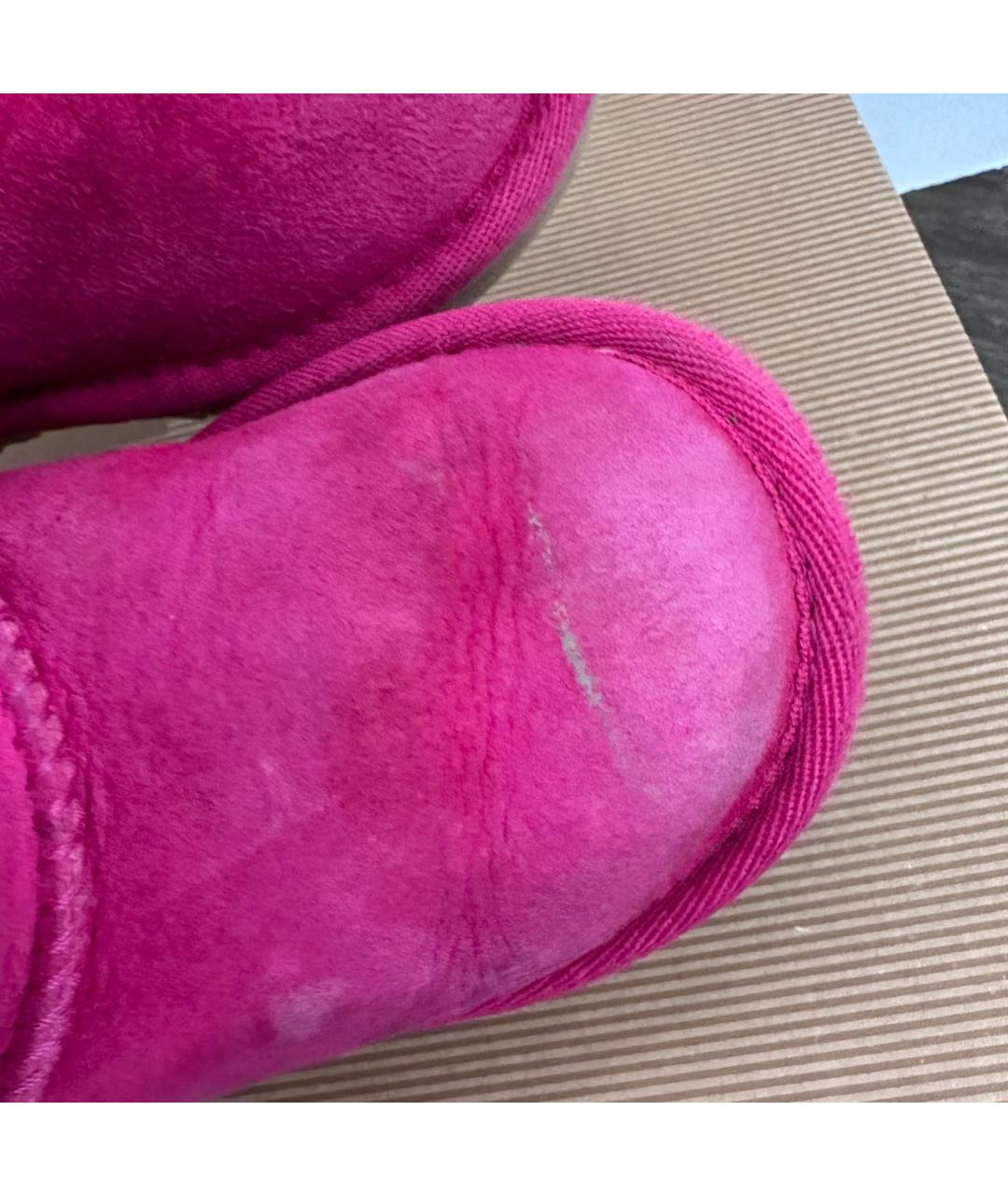 UGG AUSTRALIA KIDS Розовые текстильные сапоги, фото 5