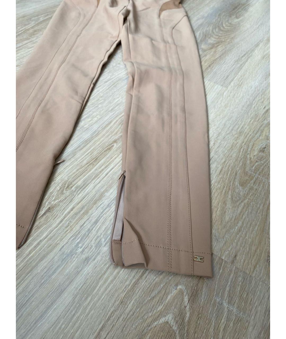 ELISABETTA FRANCHI Бежевые брюки узкие, фото 6