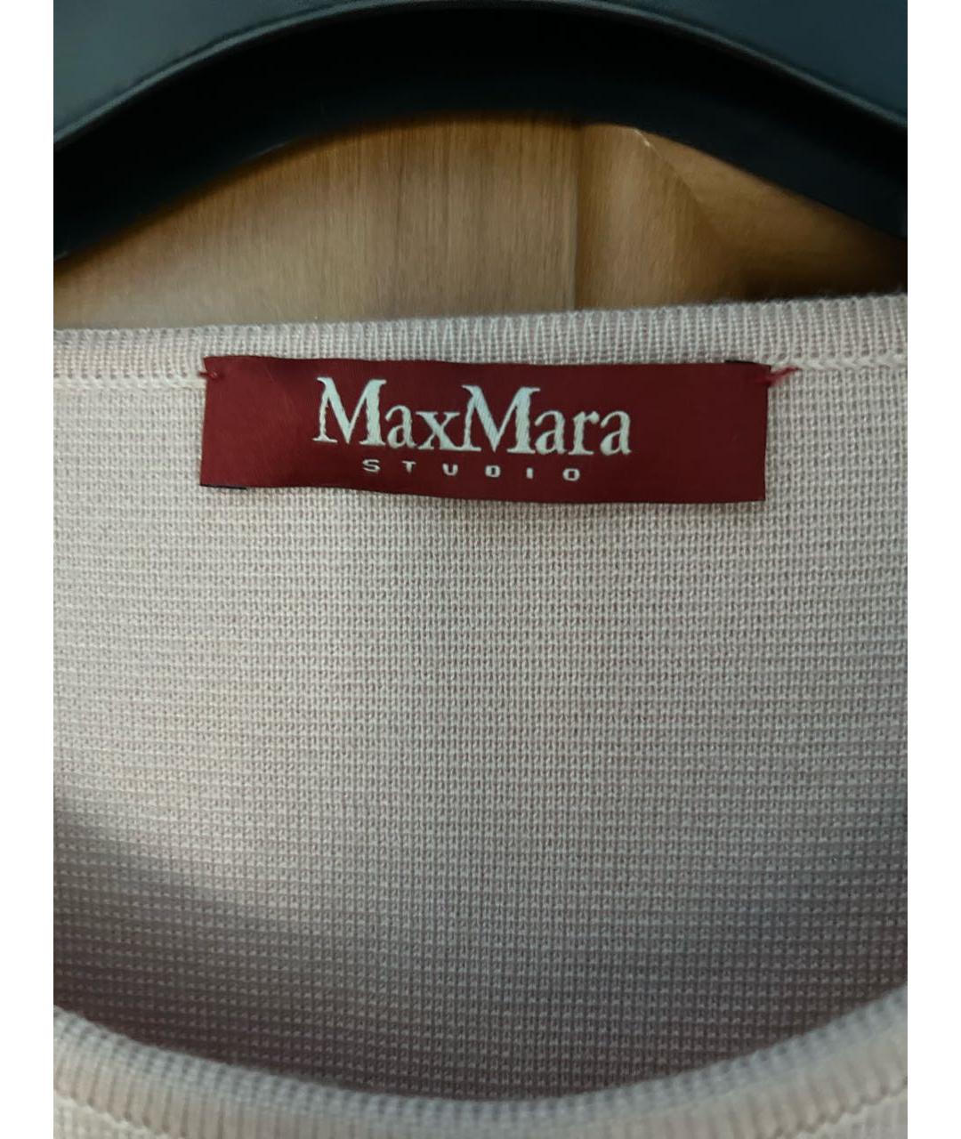 MAX MARA STUDIO Бежевый кашемировый джемпер / свитер, фото 3