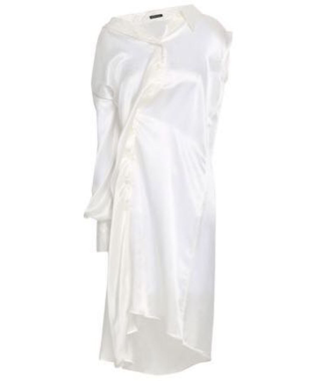 ANN DEMEULEMEESTER Белое шелковое платье, фото 1