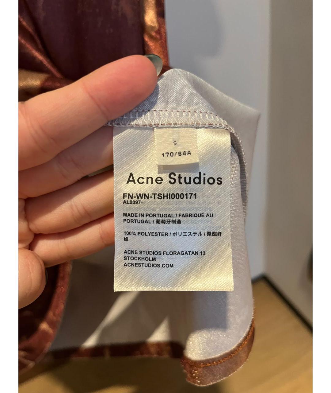 ACNE STUDIOS Мульти полиэстеровая футболка, фото 5