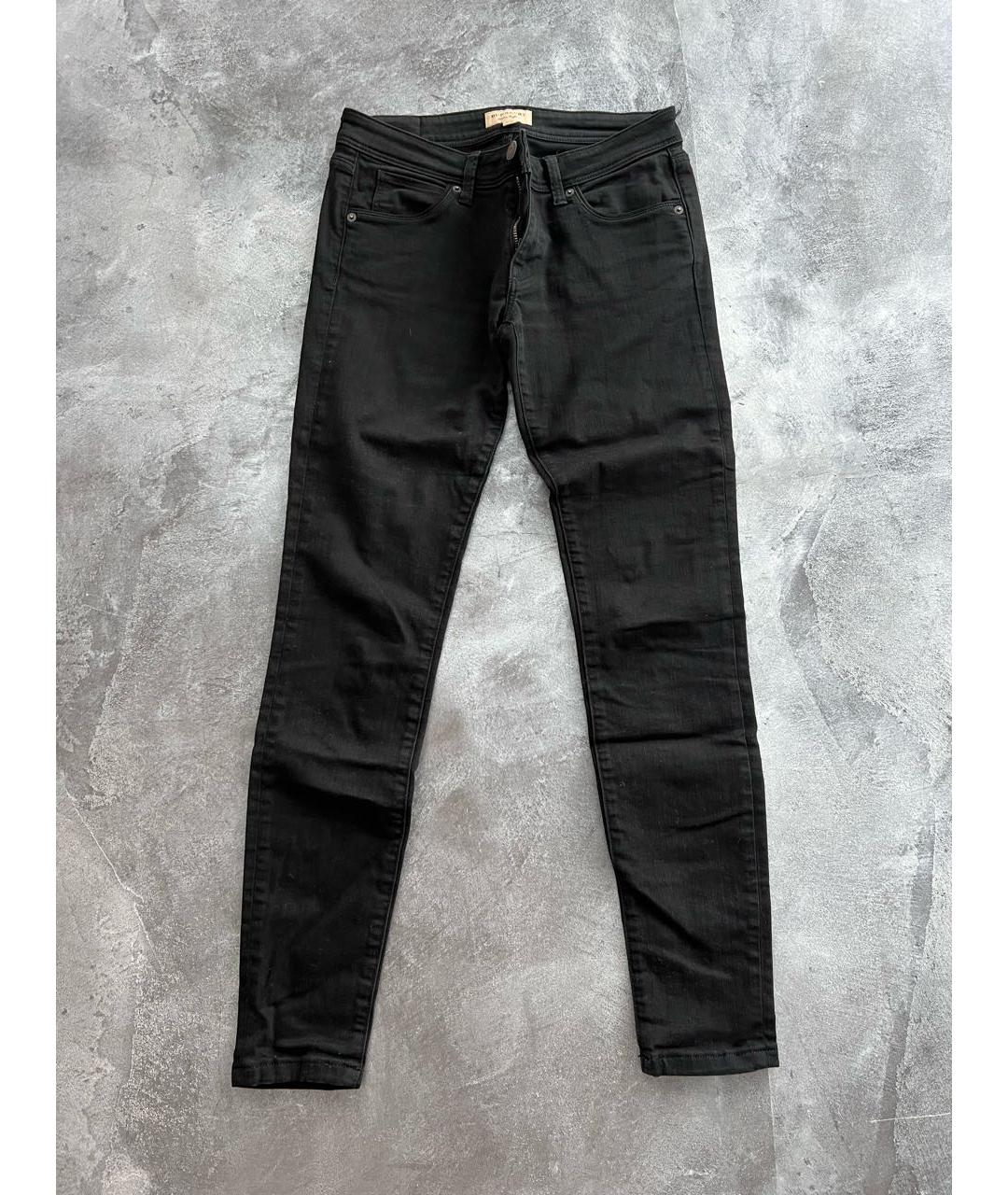 BURBERRY Черные хлопковые джинсы слим, фото 5