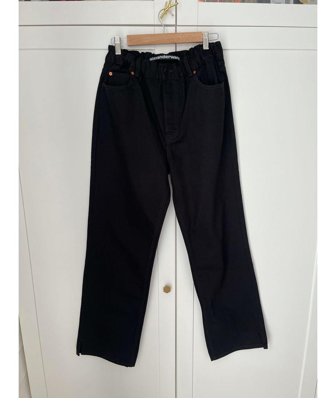 ALEXANDER WANG Черные хлопковые прямые джинсы, фото 3