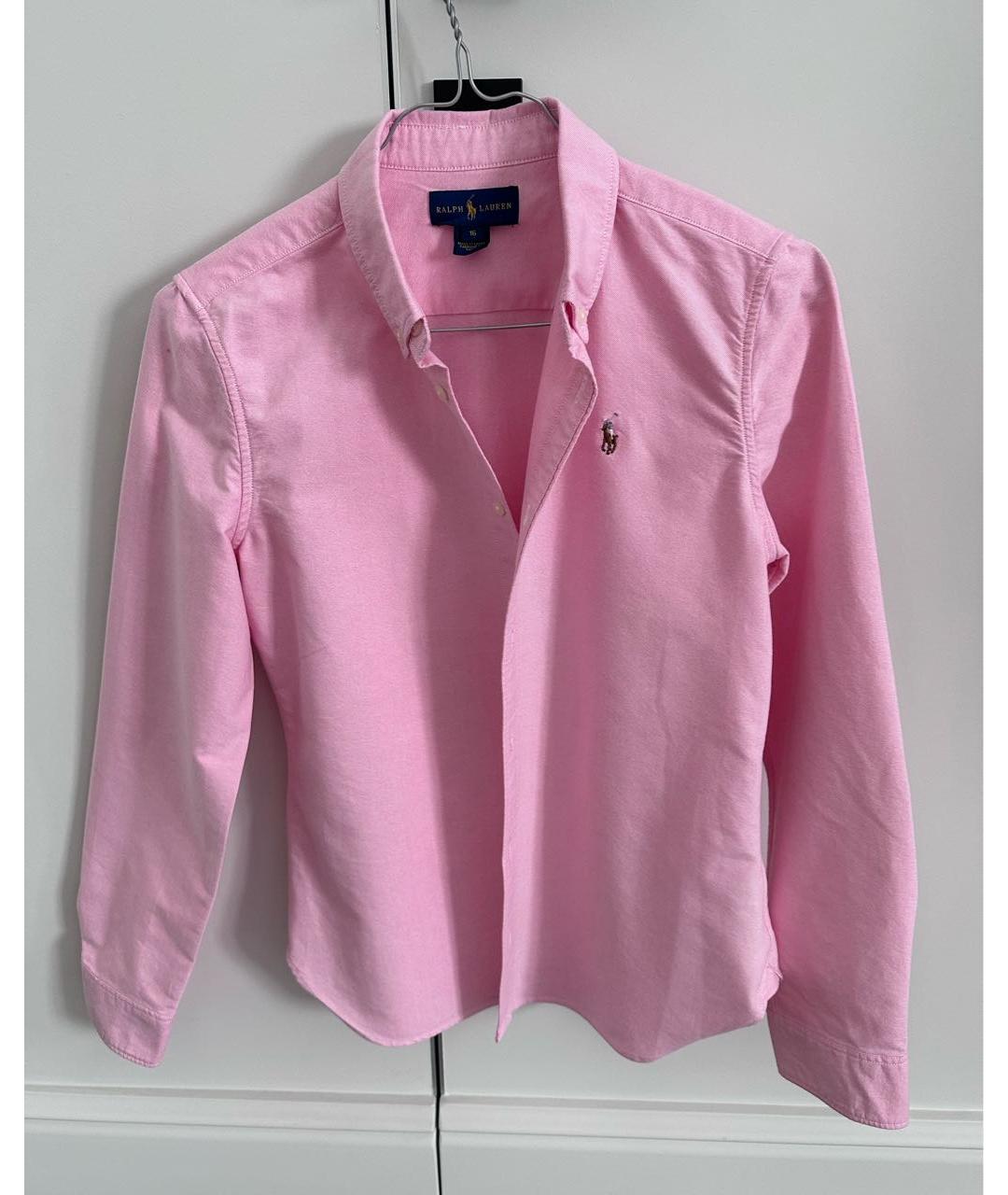 POLO RALPH LAUREN Розовая хлопковая рубашка/блузка, фото 4