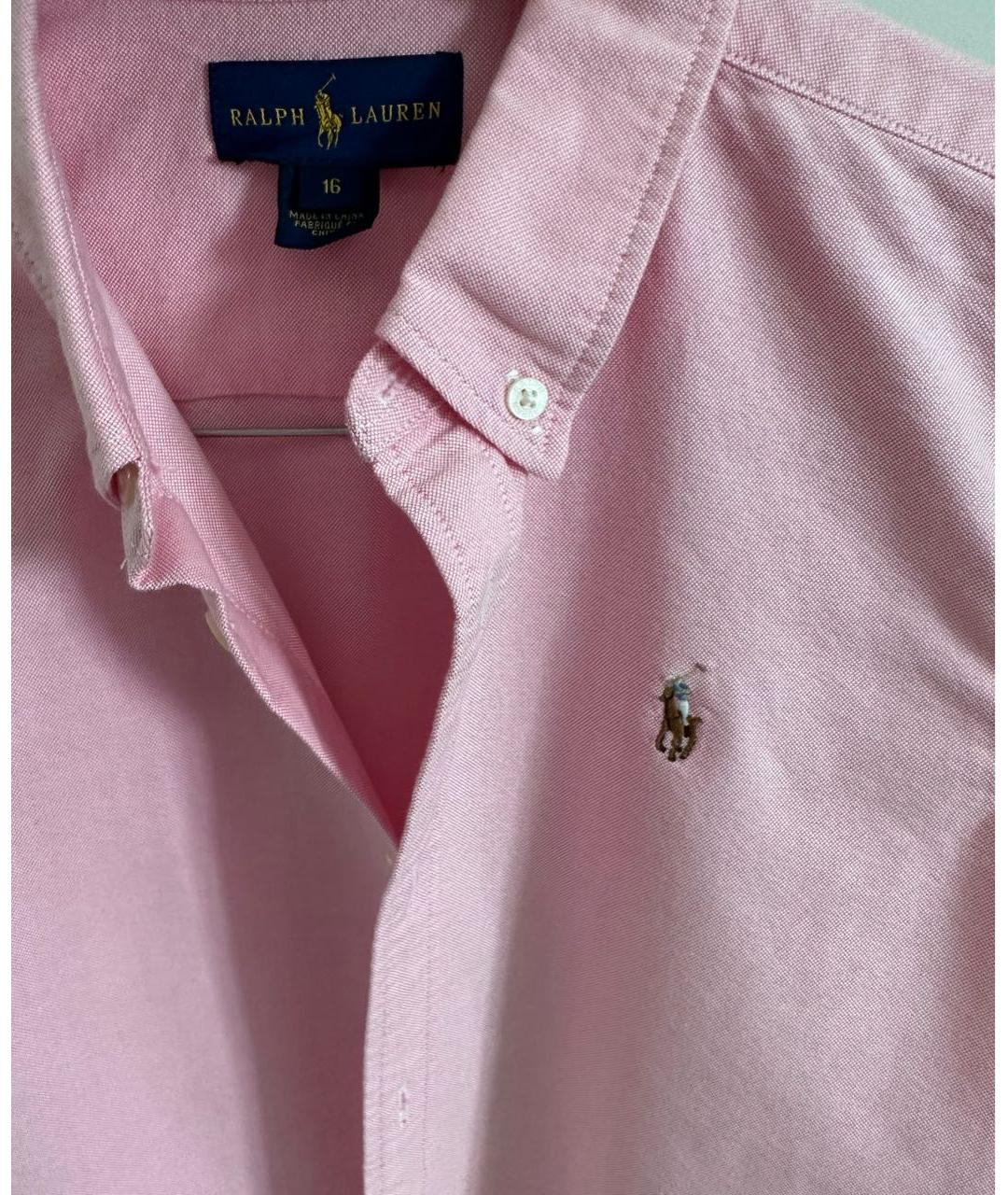POLO RALPH LAUREN Розовая хлопковая рубашка/блузка, фото 2