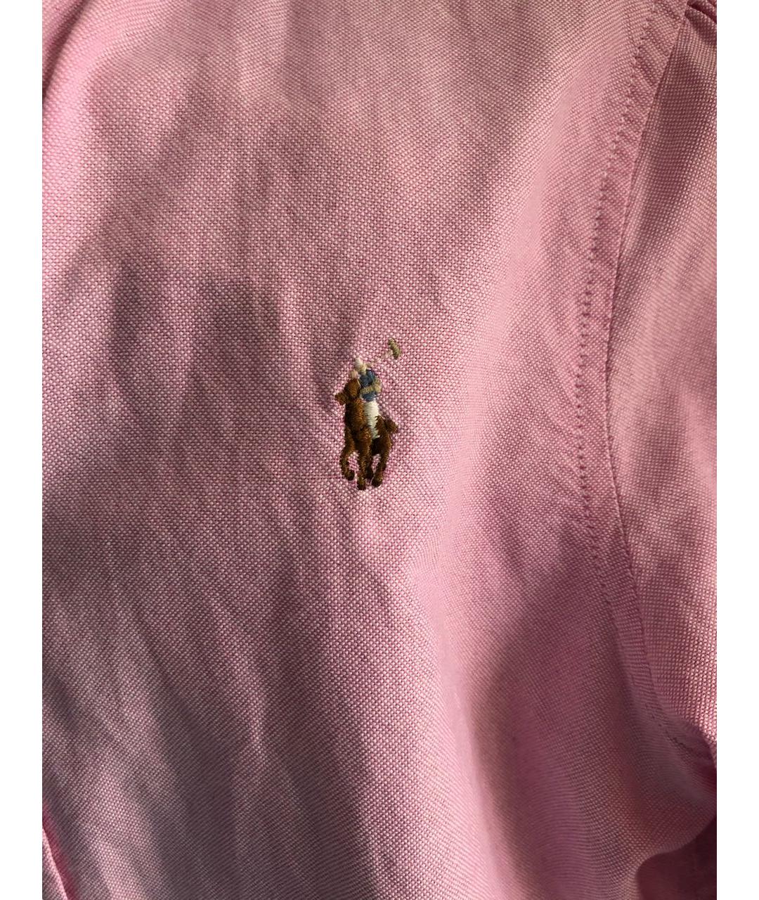 RALPH LAUREN Розовая хлопковая рубашка/блузка, фото 4
