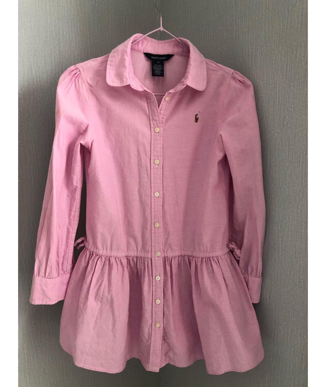 RALPH LAUREN Розовая хлопковая рубашка/блузка, фото 8