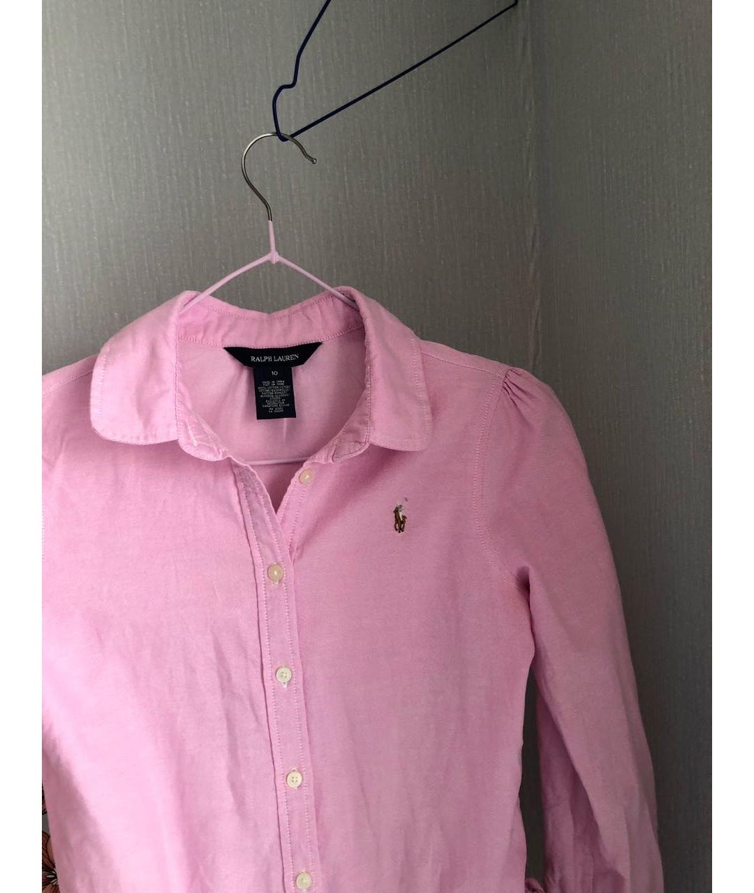 RALPH LAUREN Розовая хлопковая рубашка/блузка, фото 5