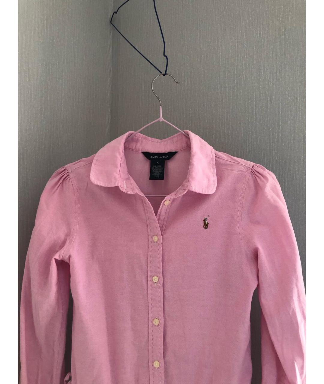 RALPH LAUREN Розовая хлопковая рубашка/блузка, фото 3